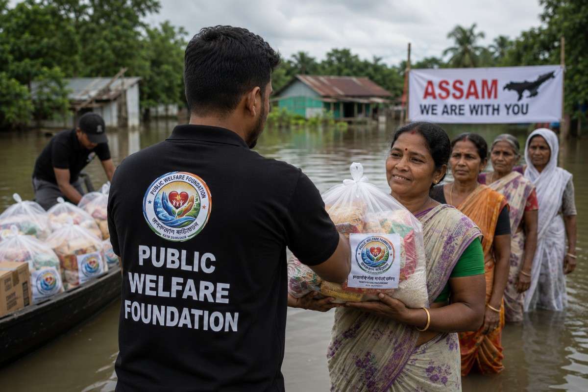 Volunteers working together in the community